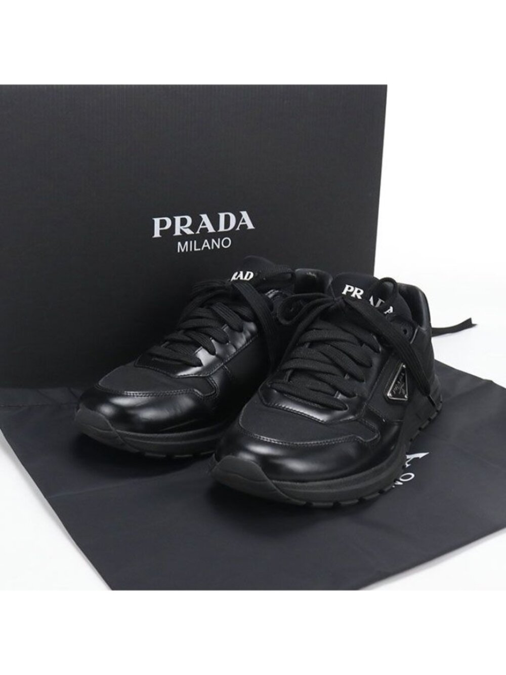 Prada Brushed Leather Sneakers Prax 01 - Picture 1 of 10